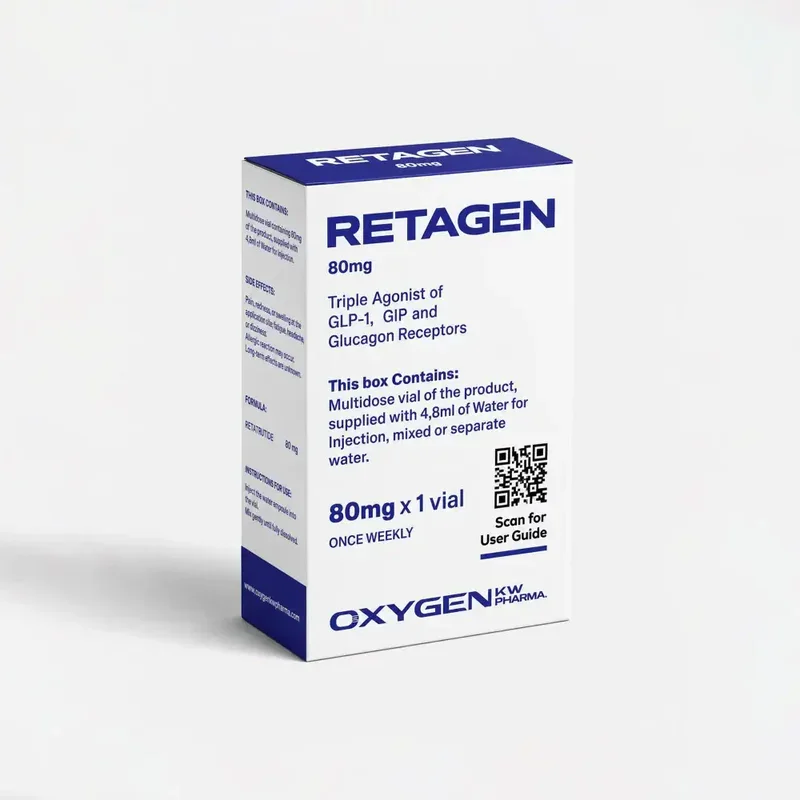 PEPTÍDEO OXYGEN RETATRUTIDE 80MG 4.8ML - 01 VIAL